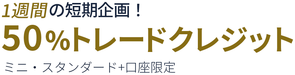 FXGT 50%トレードクレジットキャンペーン